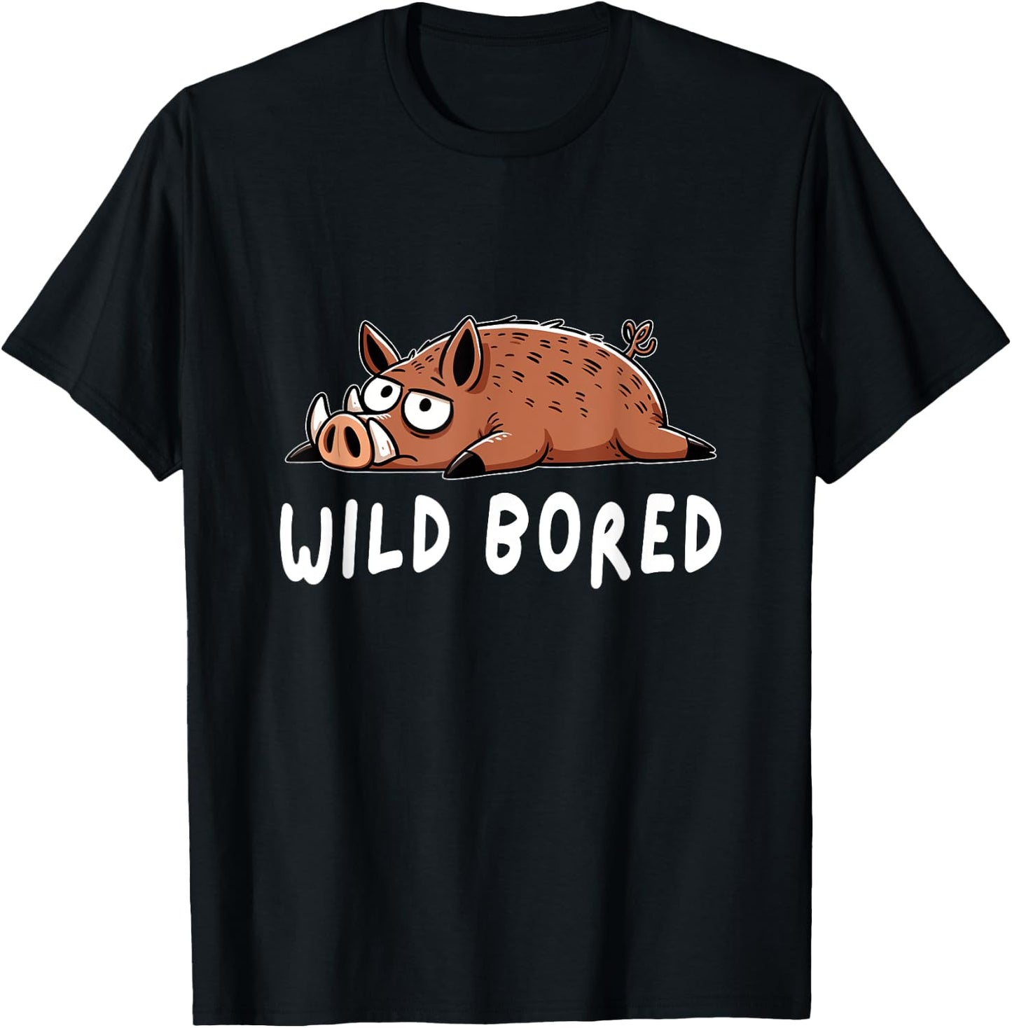 Funny Pig Wild Boar T-Shirt - T-Shirt | Black
