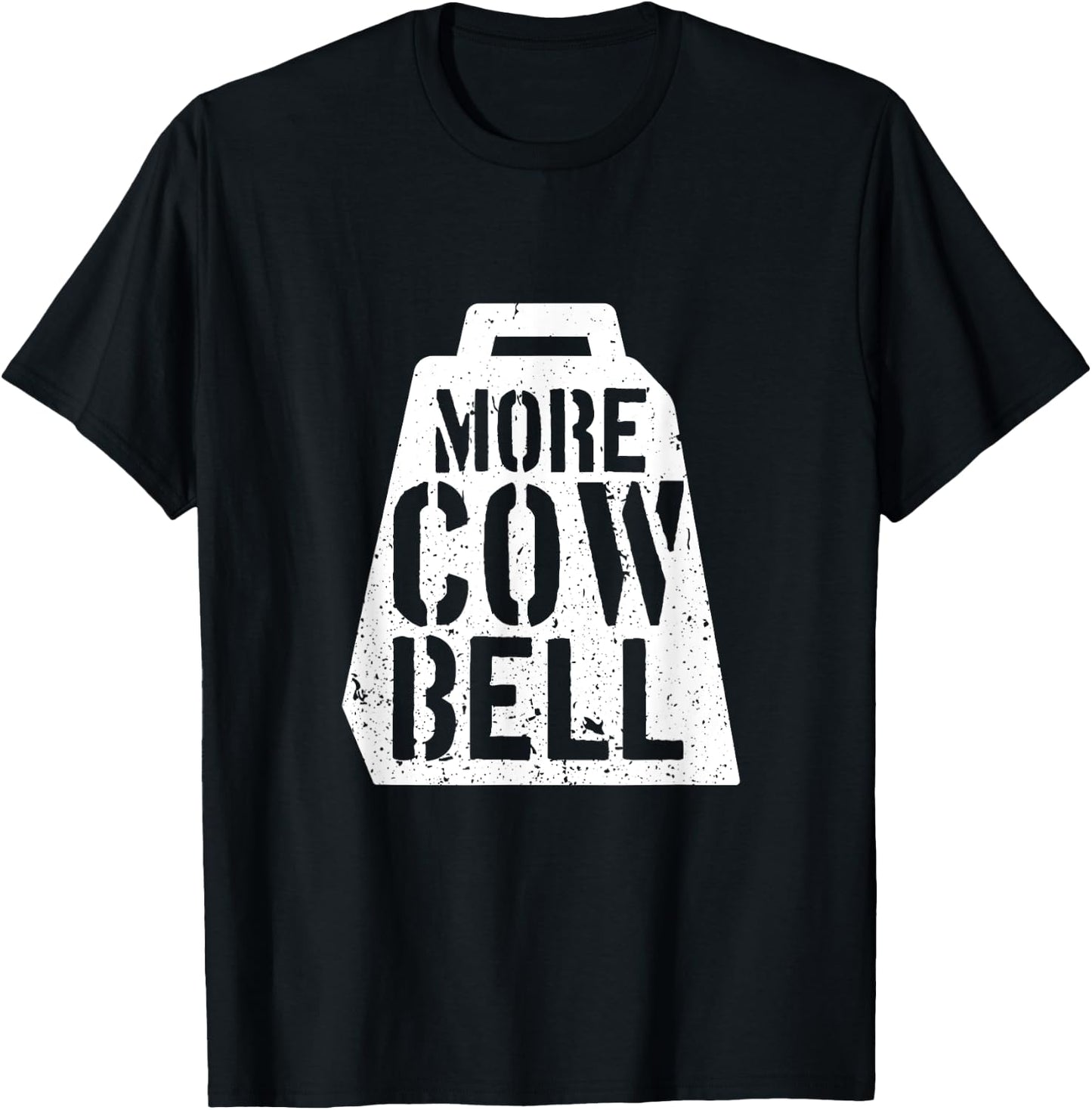 Cow Bell More Cowbell Vintage Funny Drummer Cowbell Funny T-Shirt - T-Shirt | Black