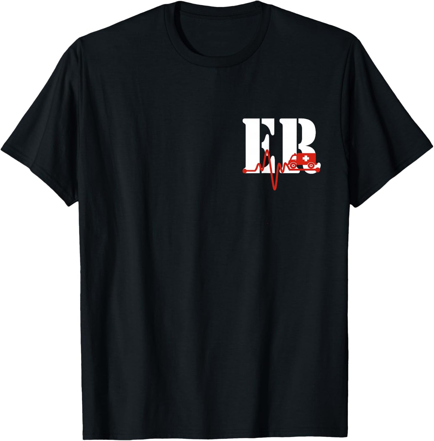 Emergency Department ER Nurse Front and Back Emergency Room T-Shirt - T-Shirt | Black