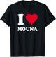 Red Heart "Ich Liebe Mouna" , Black, S T-Shirt - T-Shirt | Black