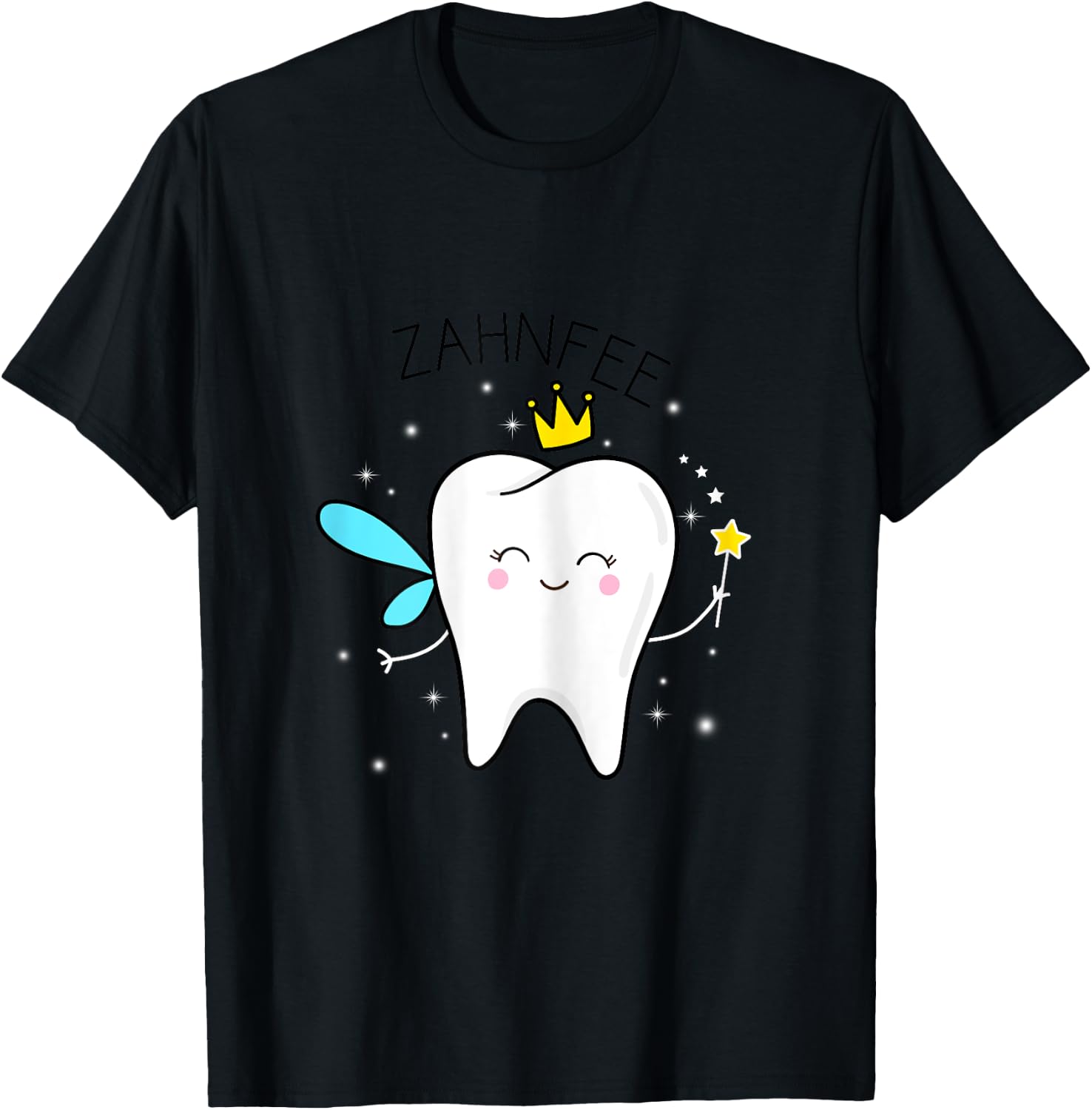 Tooth Fairy Carnival Party Costume Fancy Dress Fairy , White T-Shirt - T-Shirt | Black