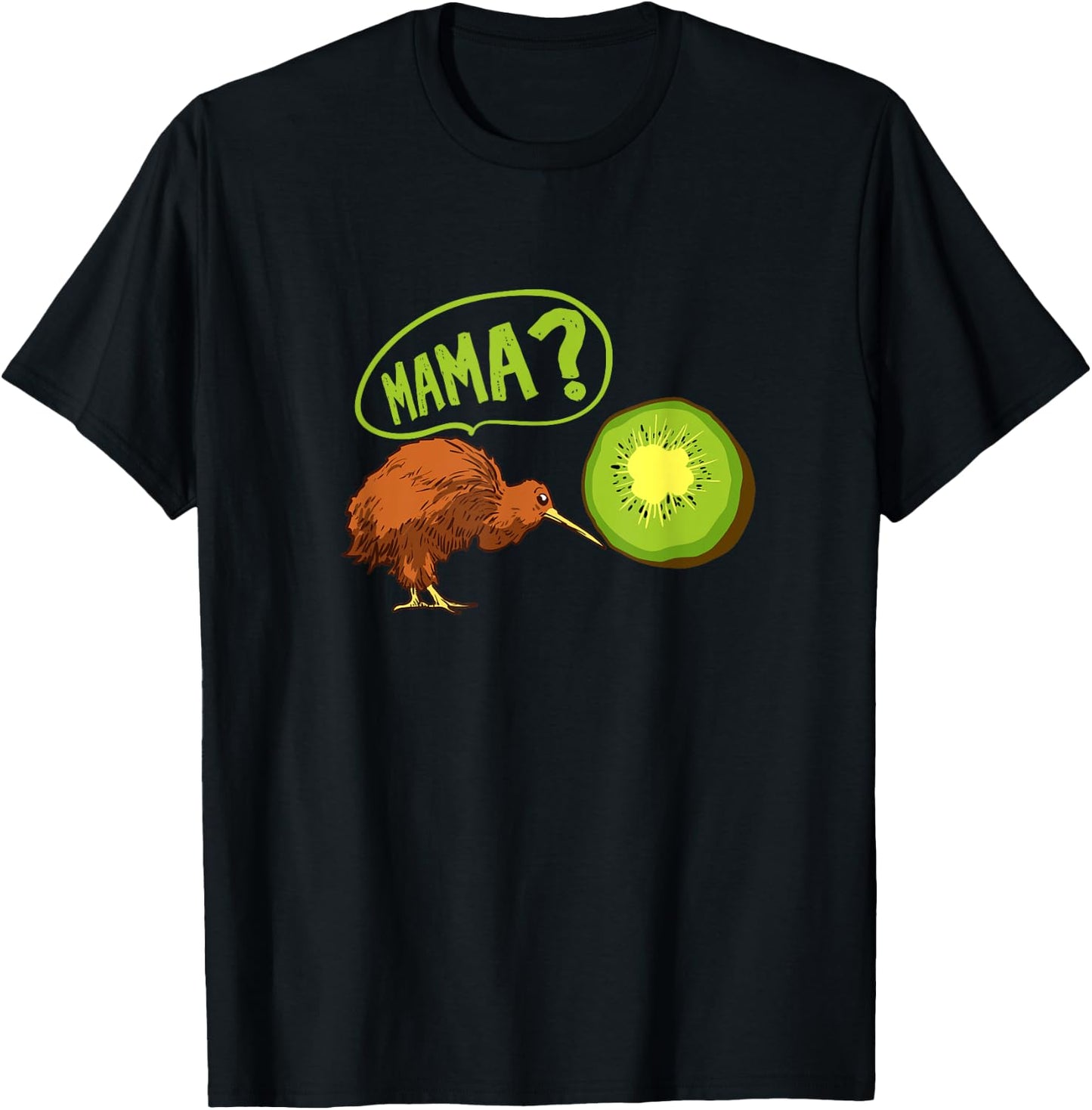 Kiwi meets Kiwifruit Gift A New Zealand Kiwi T-Shirt - T-Shirt | Black