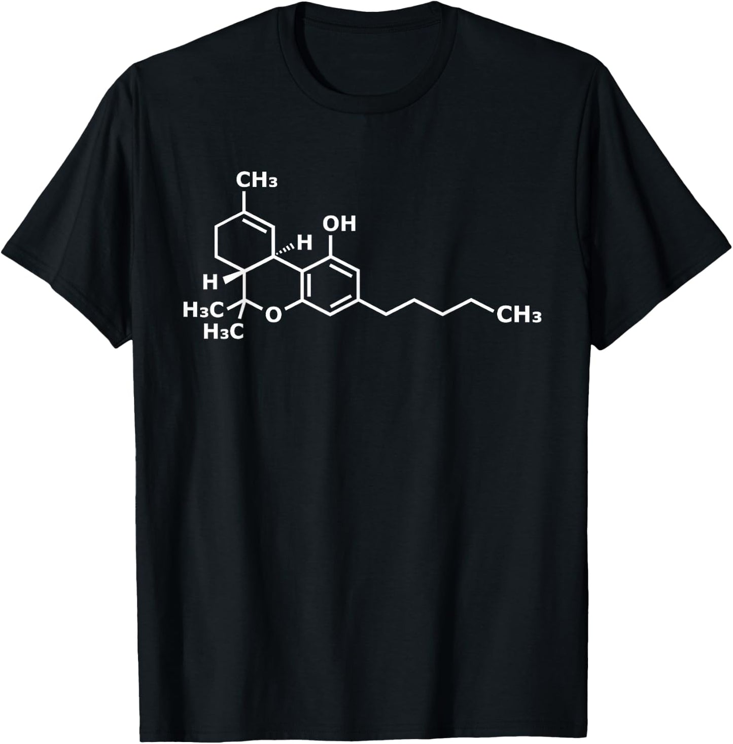 THC Strukturformel Medizin Cannabis Marihuana CBD Hanfsamen T-Shirt - T-Shirt | Black