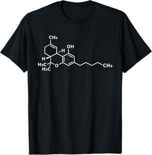 THC Strukturformel Medizin Cannabis Marihuana CBD Hanfsamen T-Shirt - T-Shirt | Black