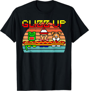 Glizz Up Retro Design T-Shirt - T-Shirt | Black