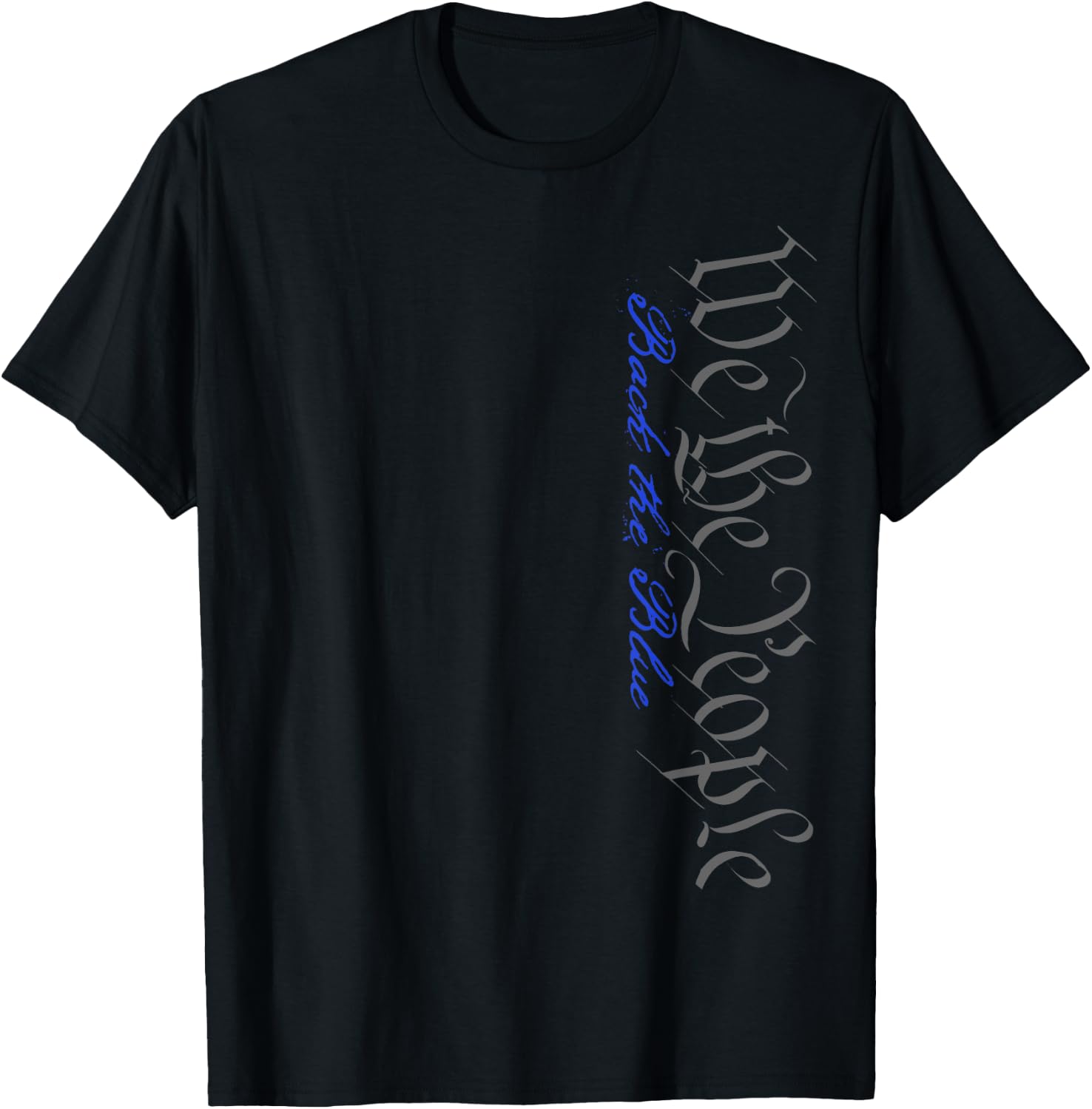 We The People: Back The Blue T-Shirt - T-Shirt | Black