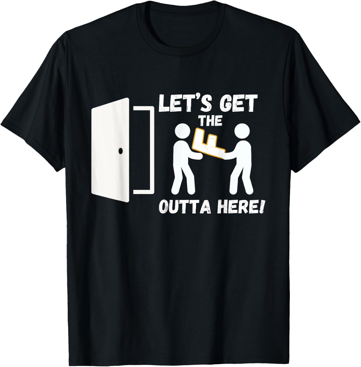 Let’s Get the F Outta Here Hilarious Pun Men and Women T-Shirt - T-Shirt | Black