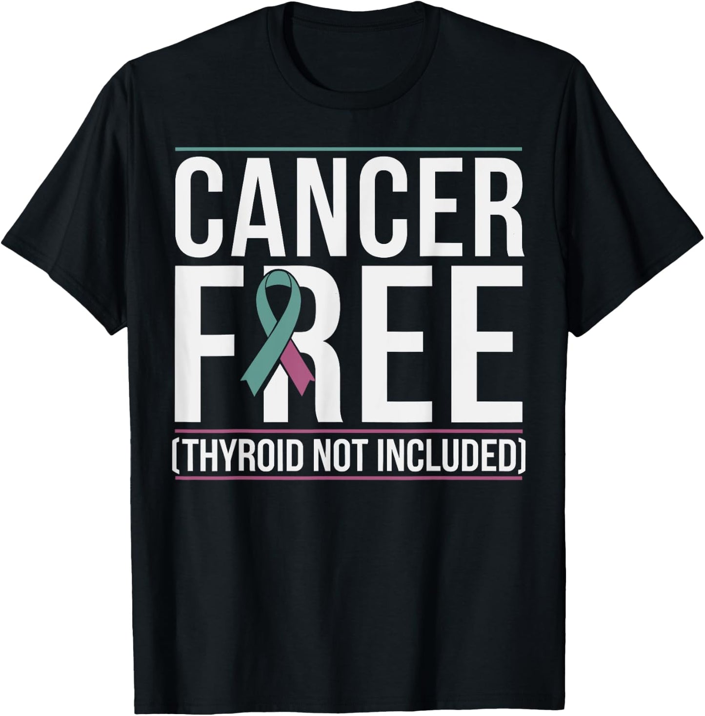 Thyroid Cancer Warrior Thyroid Cancer Awareness T-Shirt - T-Shirt | Black