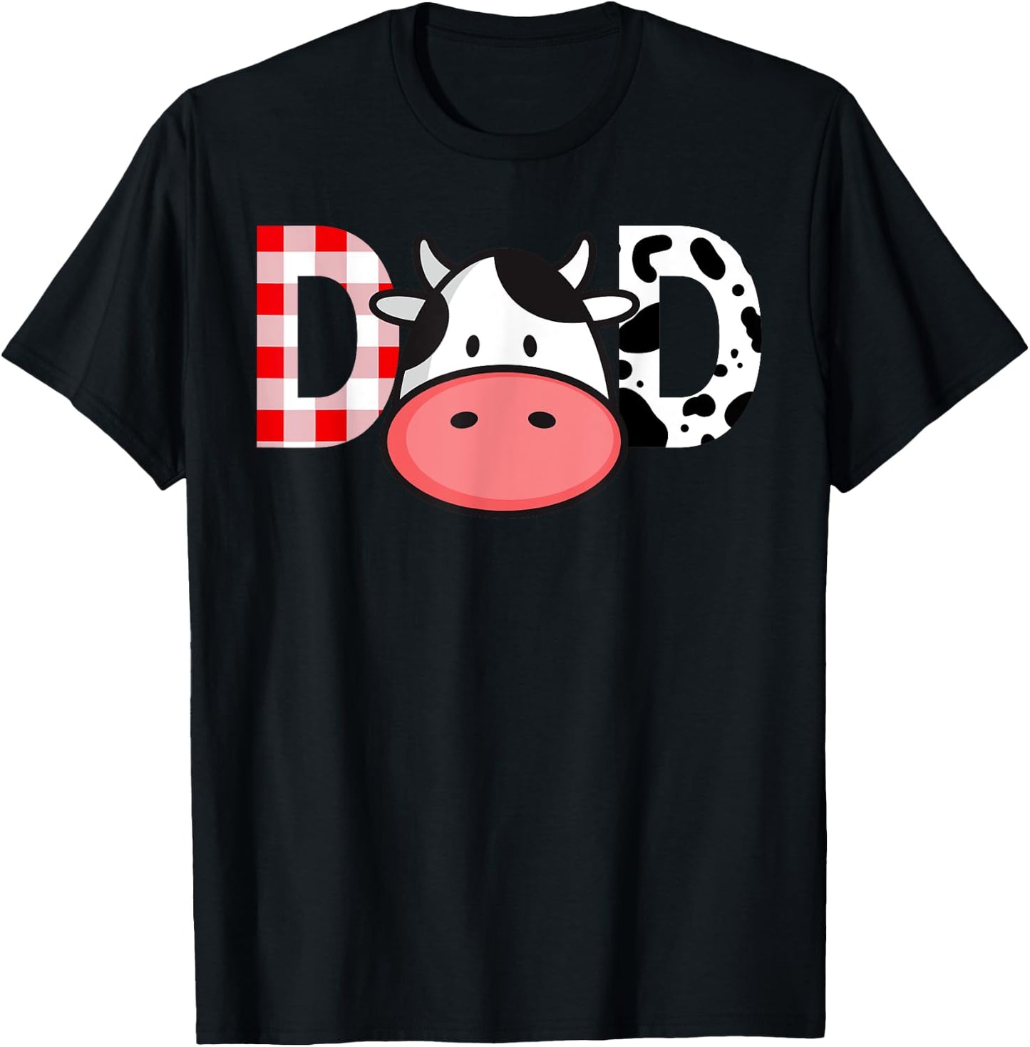 Cow Mom or Dad Birthday Farm Birthday Party T-Shirt - T-Shirt | Black