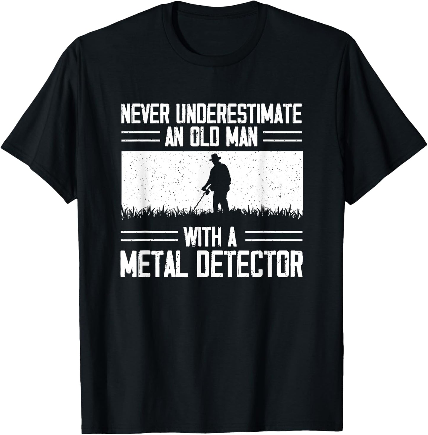 Dirt Fishing Metal Detecting Metal Detector Treasure Hunting T-Shirt - T-Shirt | Black