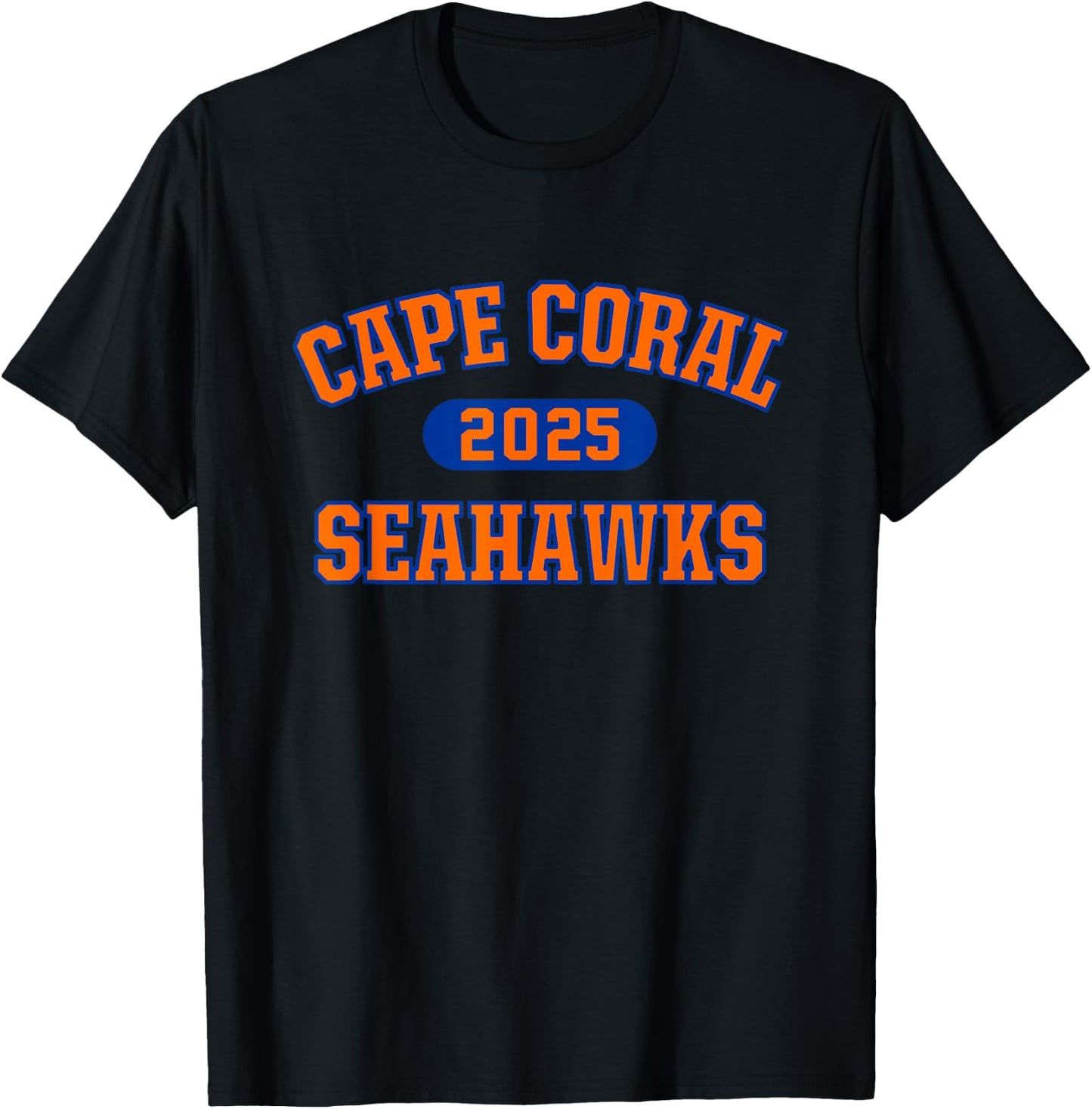 Cape Coral Seahawks High School Arch 2025 T-Shirt - T-Shirt | Black