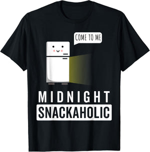 Midnight Snackaholic | Midnight Snack funny men T-Shirt - T-Shirt | Black