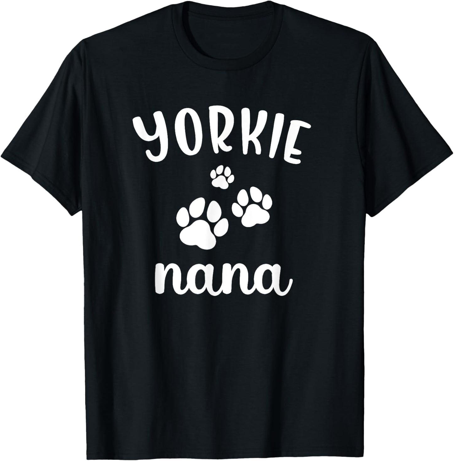 Yorkie Nana Cute Dog Yorkshire Terrier Women Kids T-Shirt - T-Shirt | Black