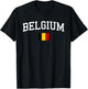 Drapeau Belge Hommes Femmes Enfants Belgique T-Shirt - T-Shirt | Black