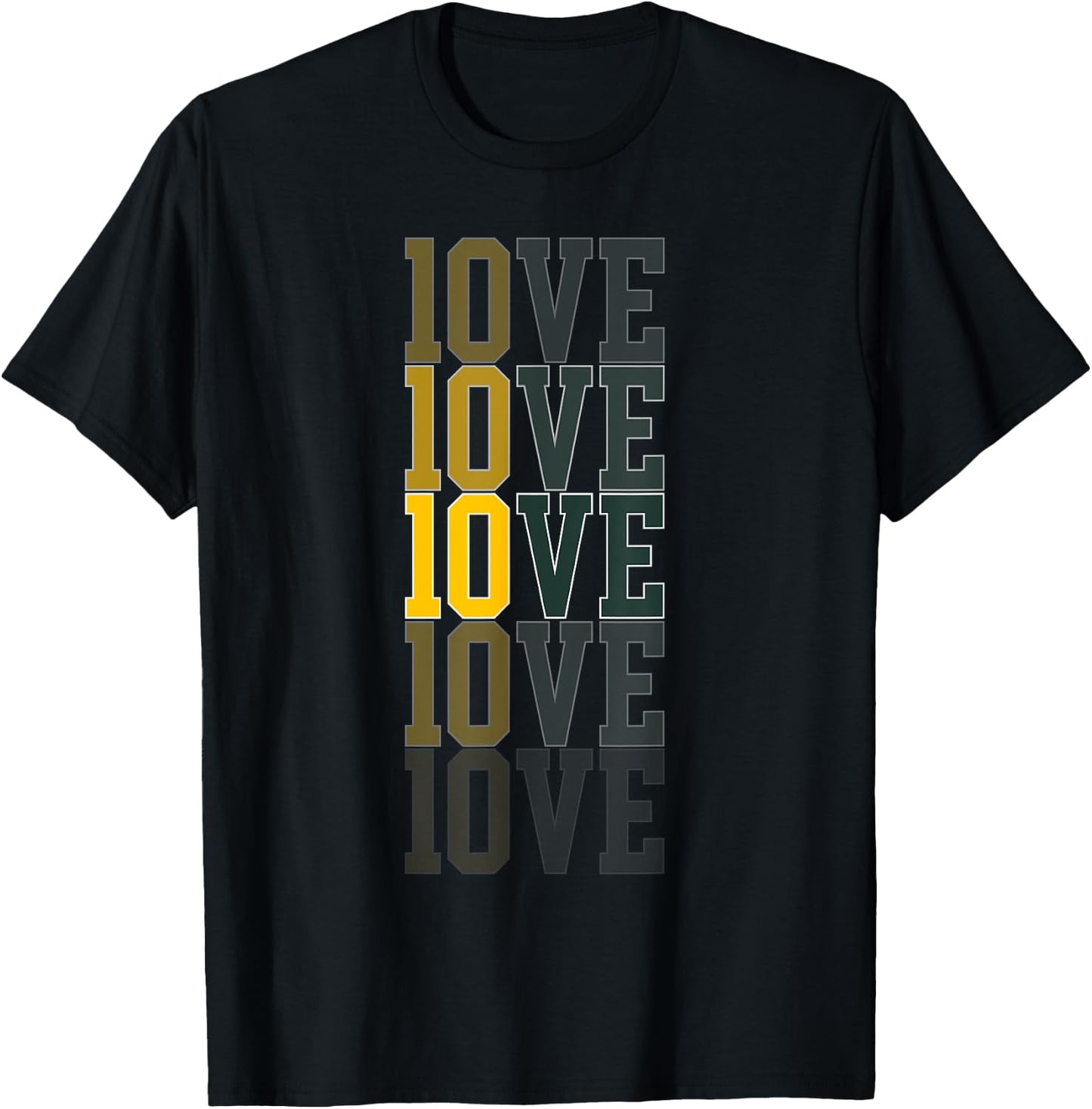 Feel The 10VE Jordan Quarterback Love American Football T-Shirt - T-Shirt | Black