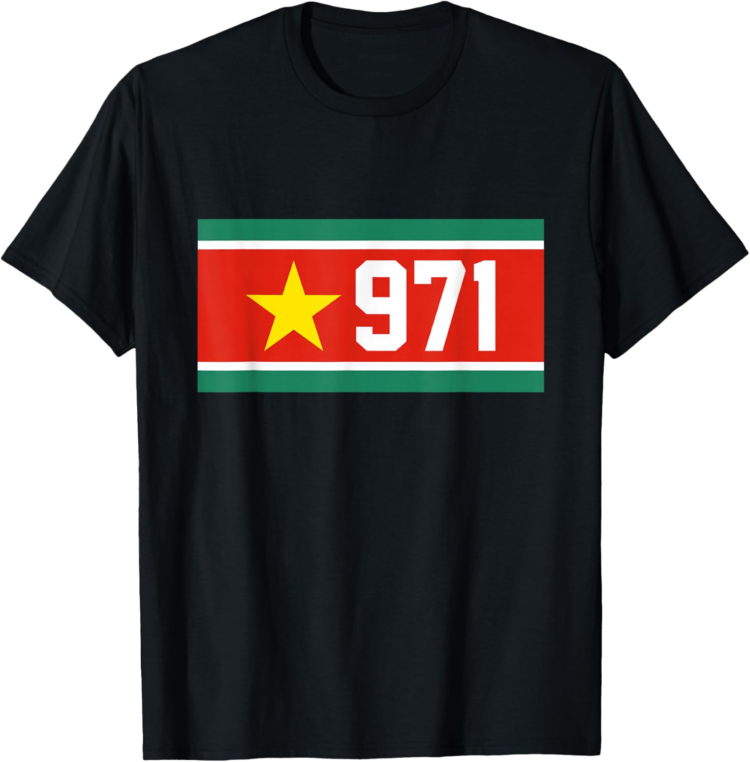 Guadeloupe Flag of Guadeloupe Guadeloupe 971 Gwada T-Shirt - T-Shirt | Black