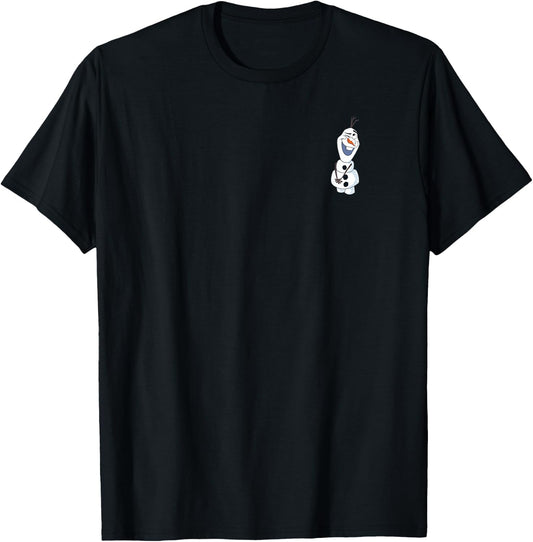 Frozen Olaf Snowman Winking , black T-Shirt - T-Shirt | Black