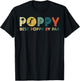 Fathers Day Best Poppy By Par Golf Grandfather Grandpa Papa T-Shirt - T-Shirt | Black