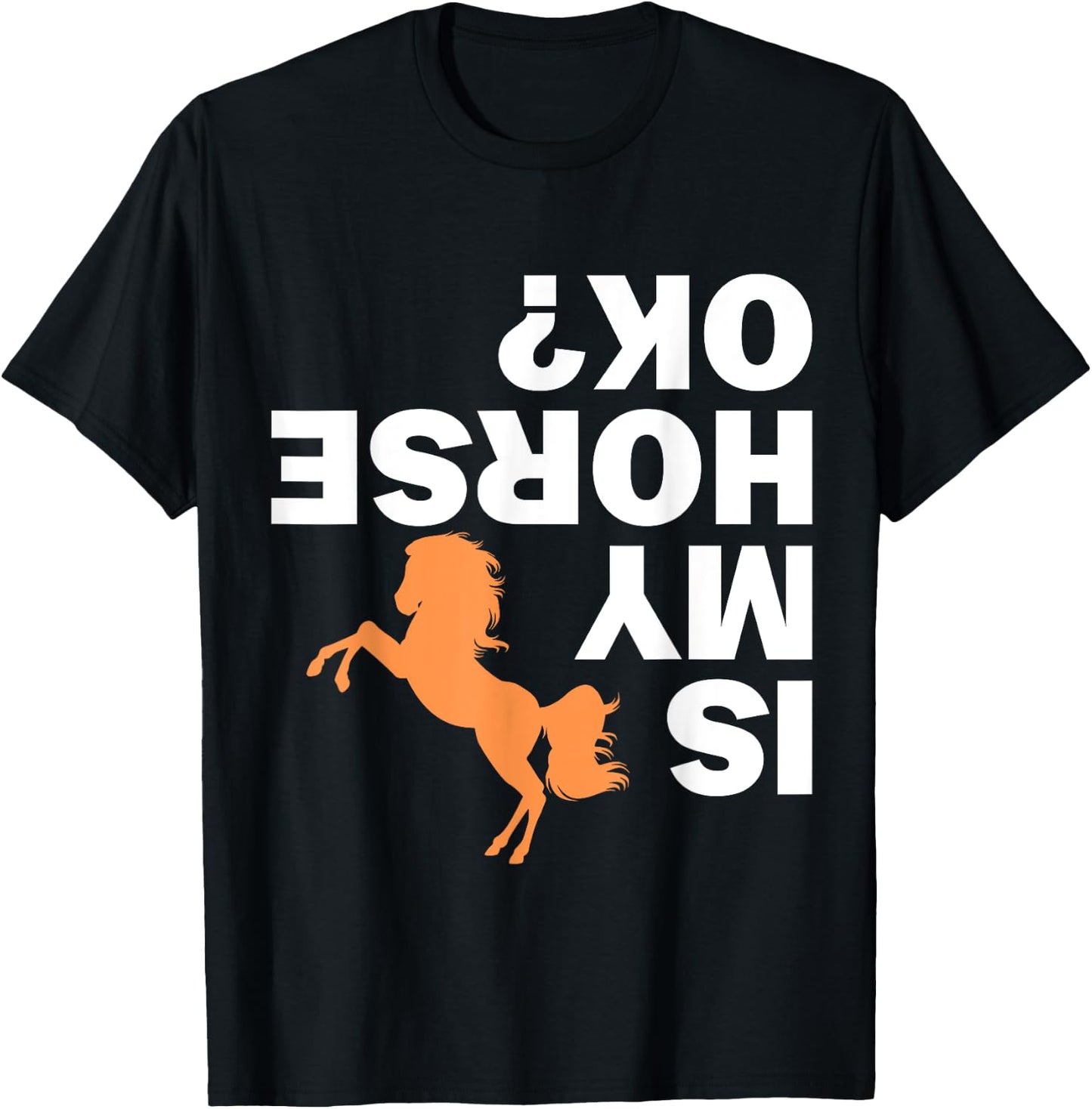 Is my Horse ok Funny Rider Gift Horse Lover Horse T-Shirt - T-Shirt | Black
