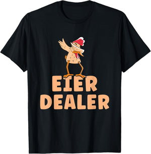 Funny Chickens & Hens Poultry Farmer Chicken Eggs Dealer , black T-Shirt - T-Shirt | Black