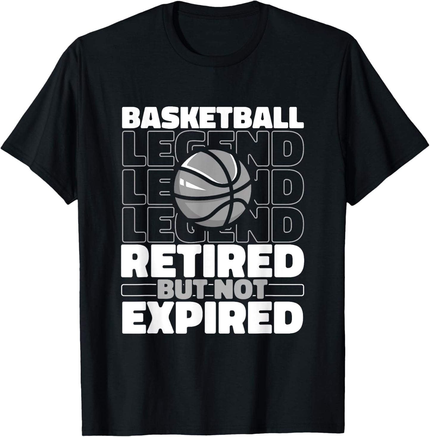 Basketball Retired Bball - Hoops Streetball Hooping Baller T-Shirt - T-Shirt | Black