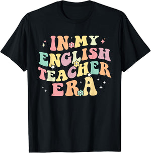 in My English Teacher Era Retro Back to School Literature Men Women T-Shirt - T-Shirt | Black