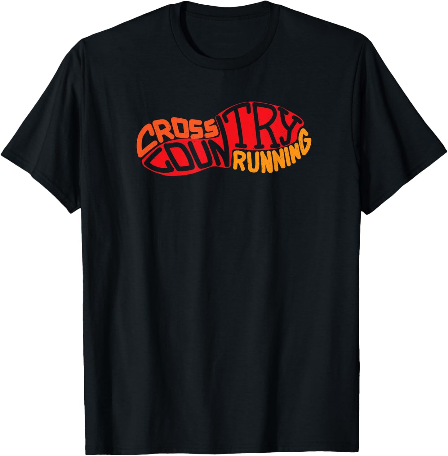 Cross Country Running Shoe Graphic Training Gear XC Runner T-Shirt - T-Shirt | Black