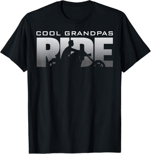 Biker Cool Grandpas Ride Motorcycles T-Shirt - T-Shirt | Black