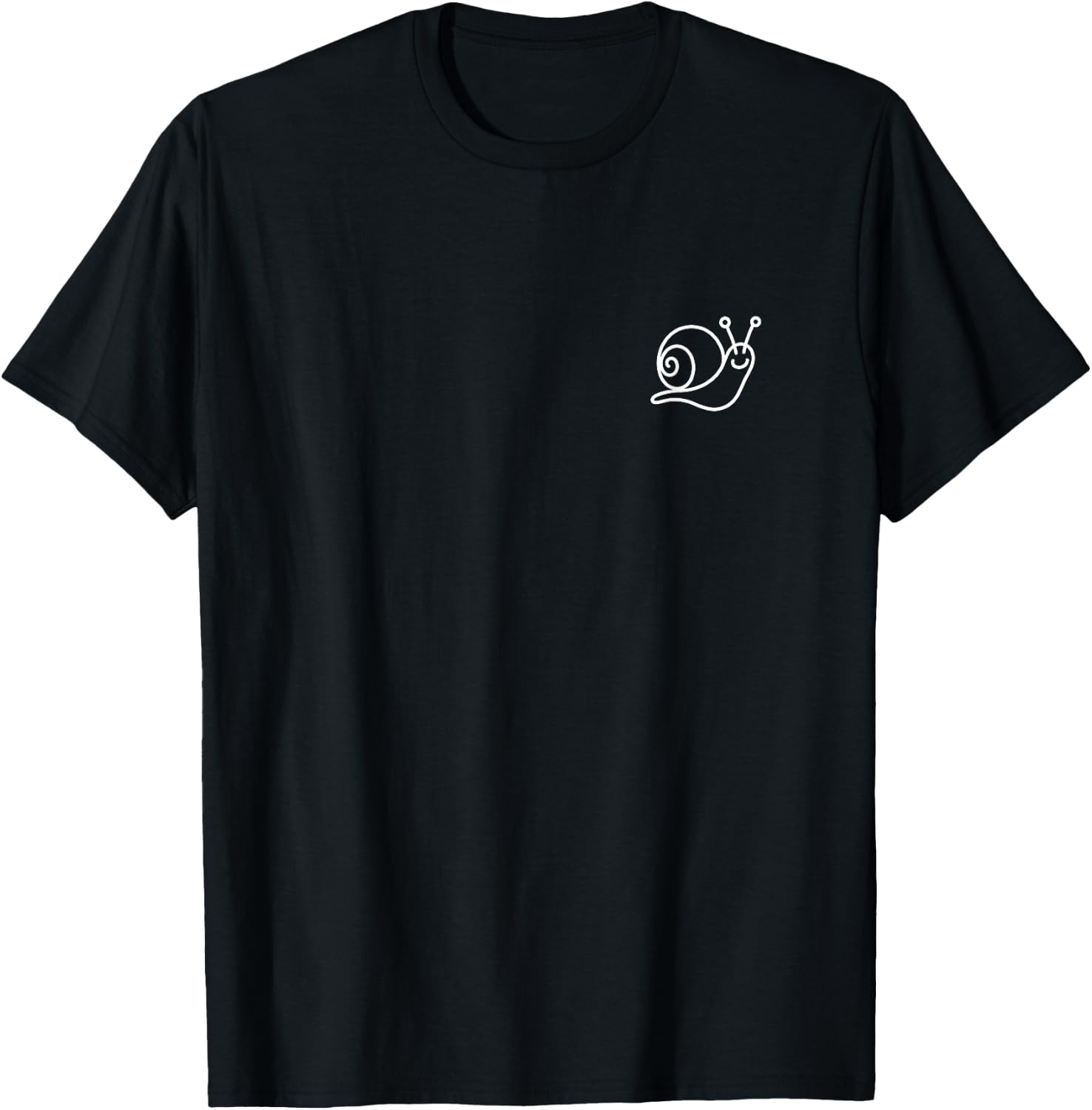 Badge Minimaliste Escargot T-Shirt - T-Shirt | Black