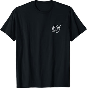 Badge Minimaliste Escargot T-Shirt - T-Shirt | Black