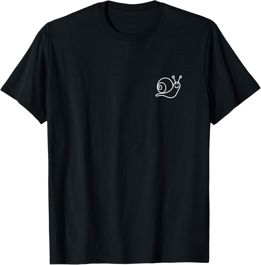 Badge Minimaliste Escargot T-Shirt - T-Shirt | Black