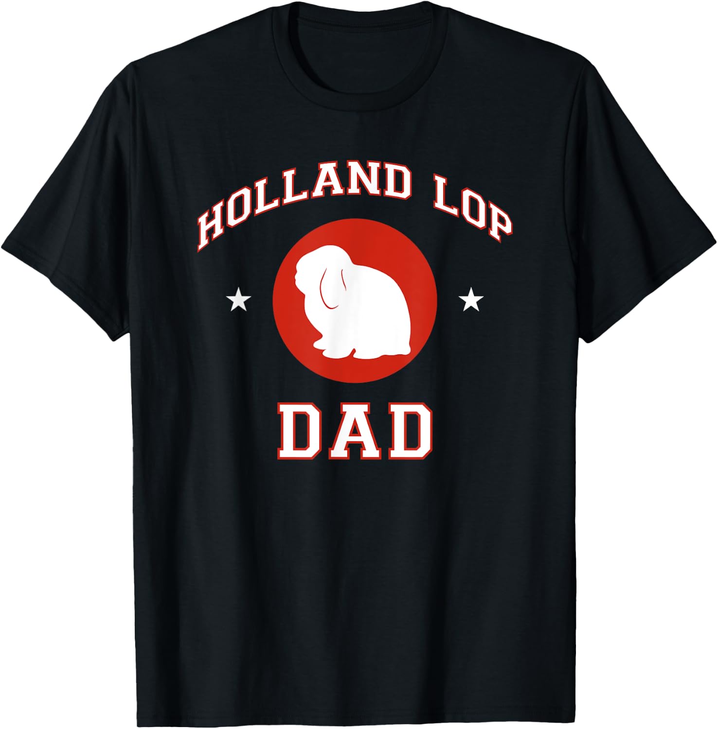 Holland Lop Rabbit Dad T-Shirt - T-Shirt | Black