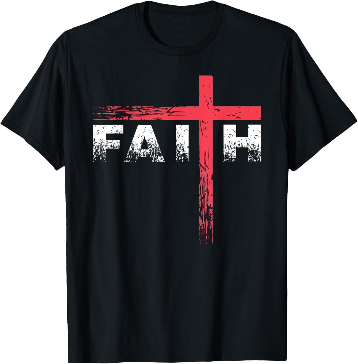 Christian Faith & Cross - Christian Faith & Cross T-Shirt - T-Shirt | Black