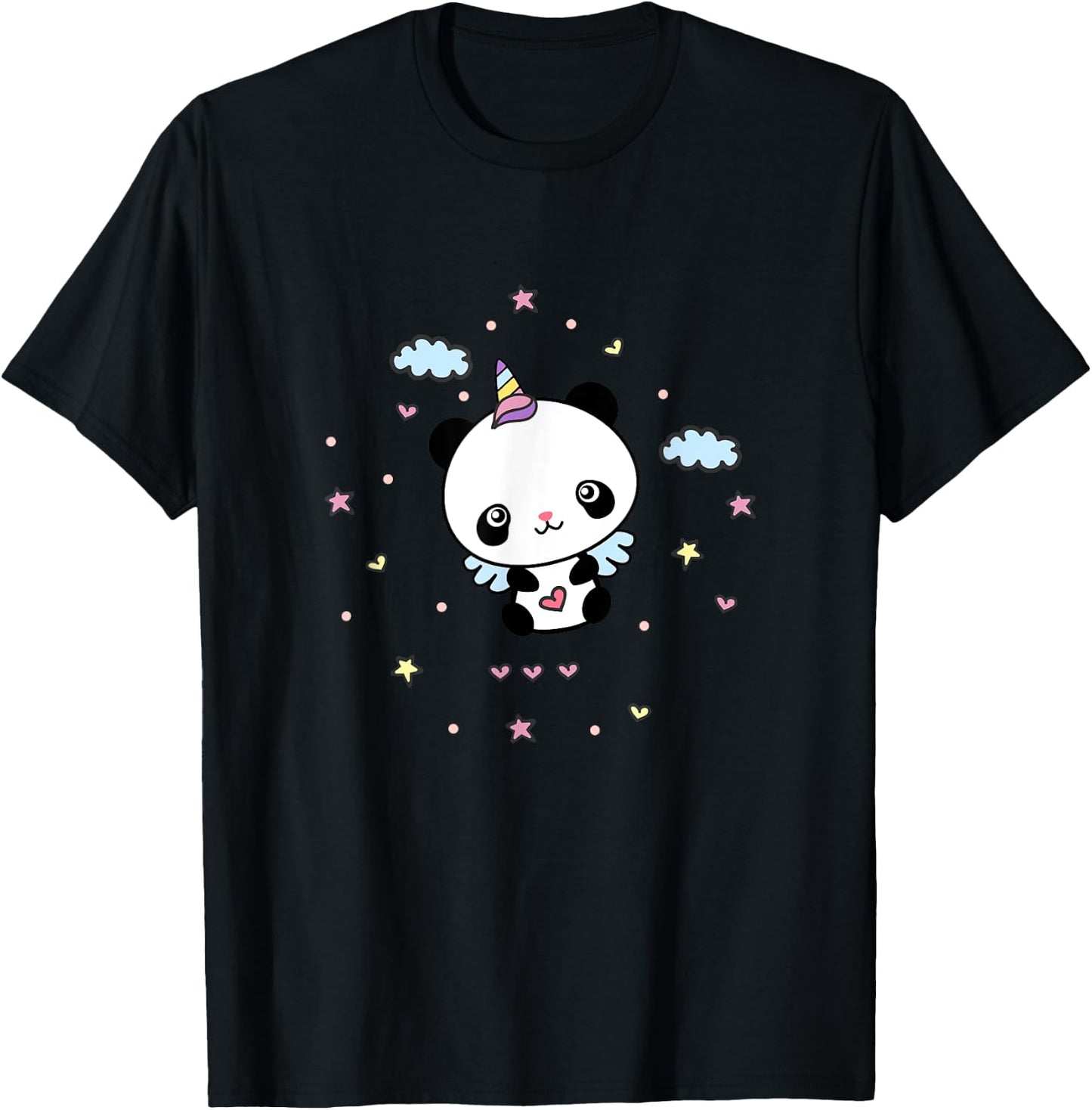 Pandicorn Unicorn Panda Pandacorn Unipanda T-Shirt - T-Shirt | Black