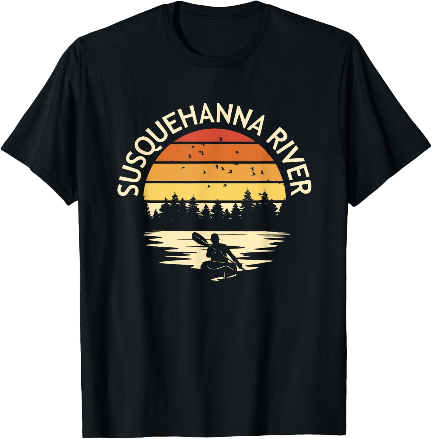 Susquehanna River Kayaking Kayaker T-Shirt - T-Shirt | Black