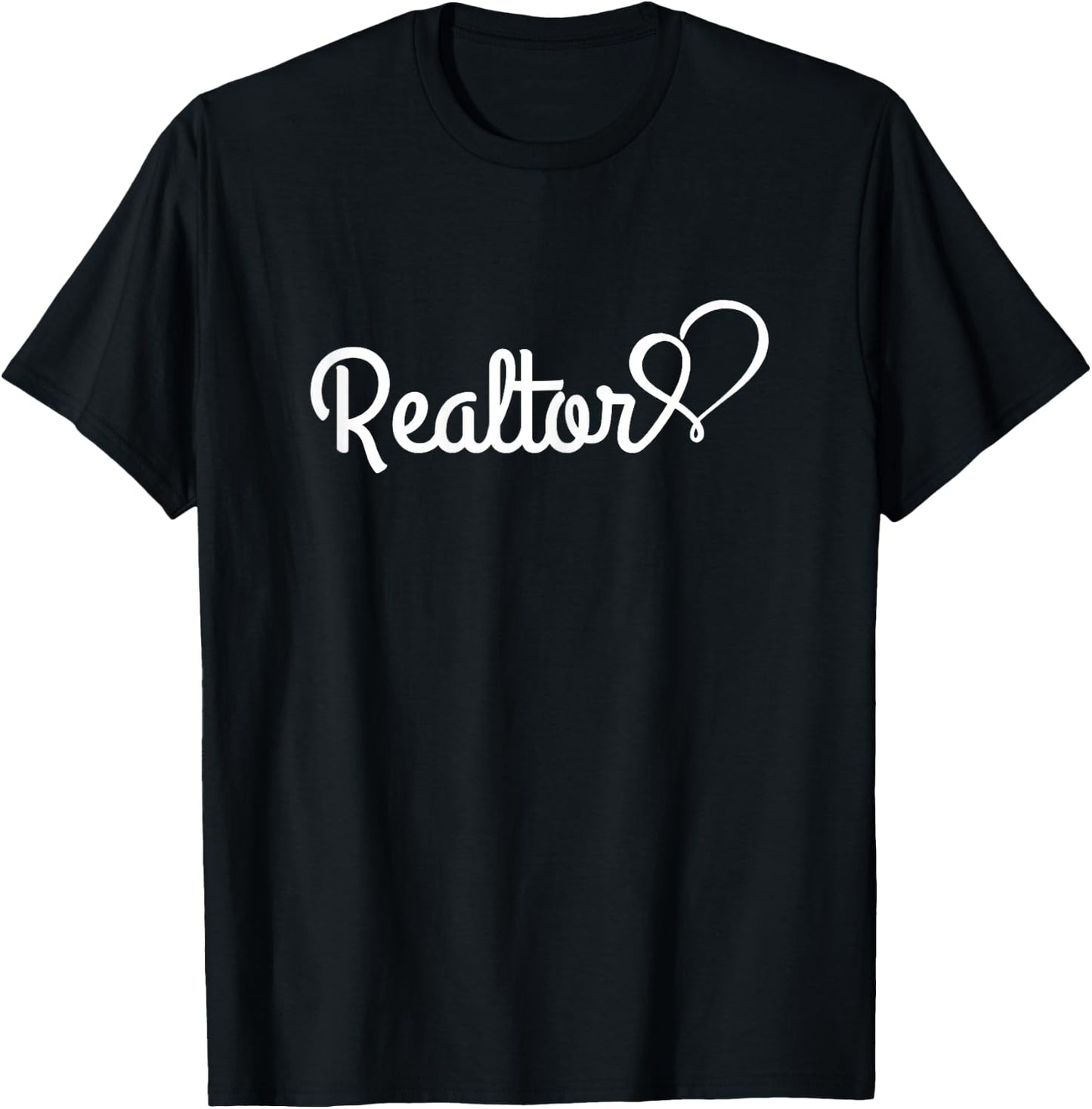 Realtor Real Estate Agent Heart House Rent Broker Gift T-Shirt - T-Shirt | Black