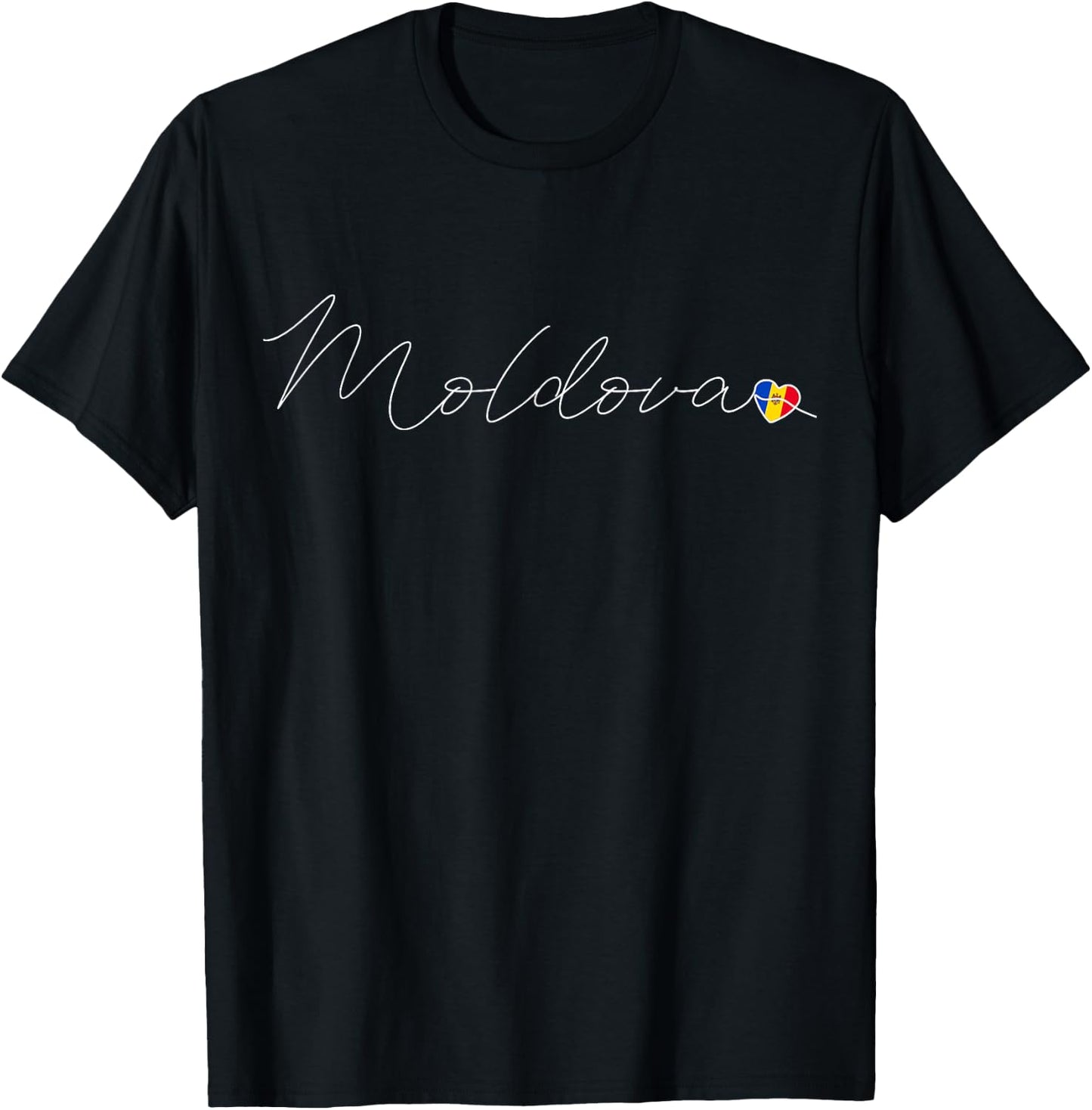 Moldova Liebe Moldawische Flagge und Herz auf Moldau T-Shirt - T-Shirt | Black