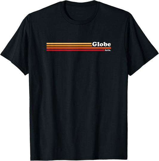 Vintage 1980s Graphic Style Globe Arizona , black T-Shirt - T-Shirt | Black