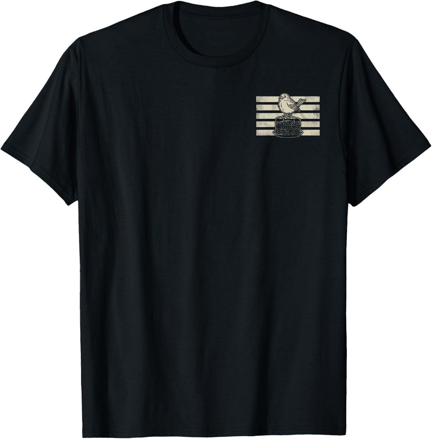 Bankrupted By Birdseed Funny Bird Watching Lover 2 Sides T-Shirt - T-Shirt | Black