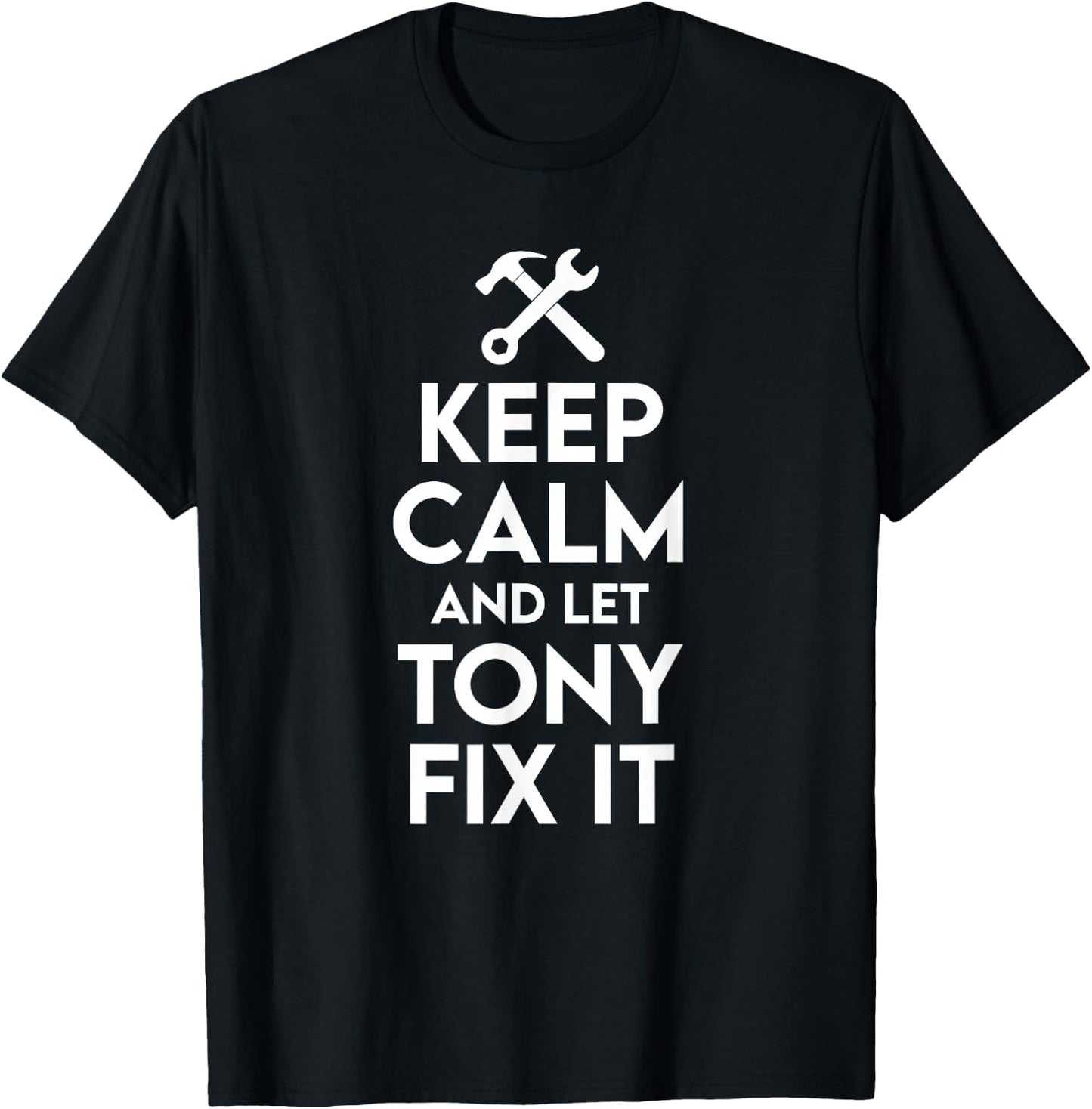 Tony Handyman Birthday Name Personalized Tony Mechanic T-Shirt - T-Shirt | Black