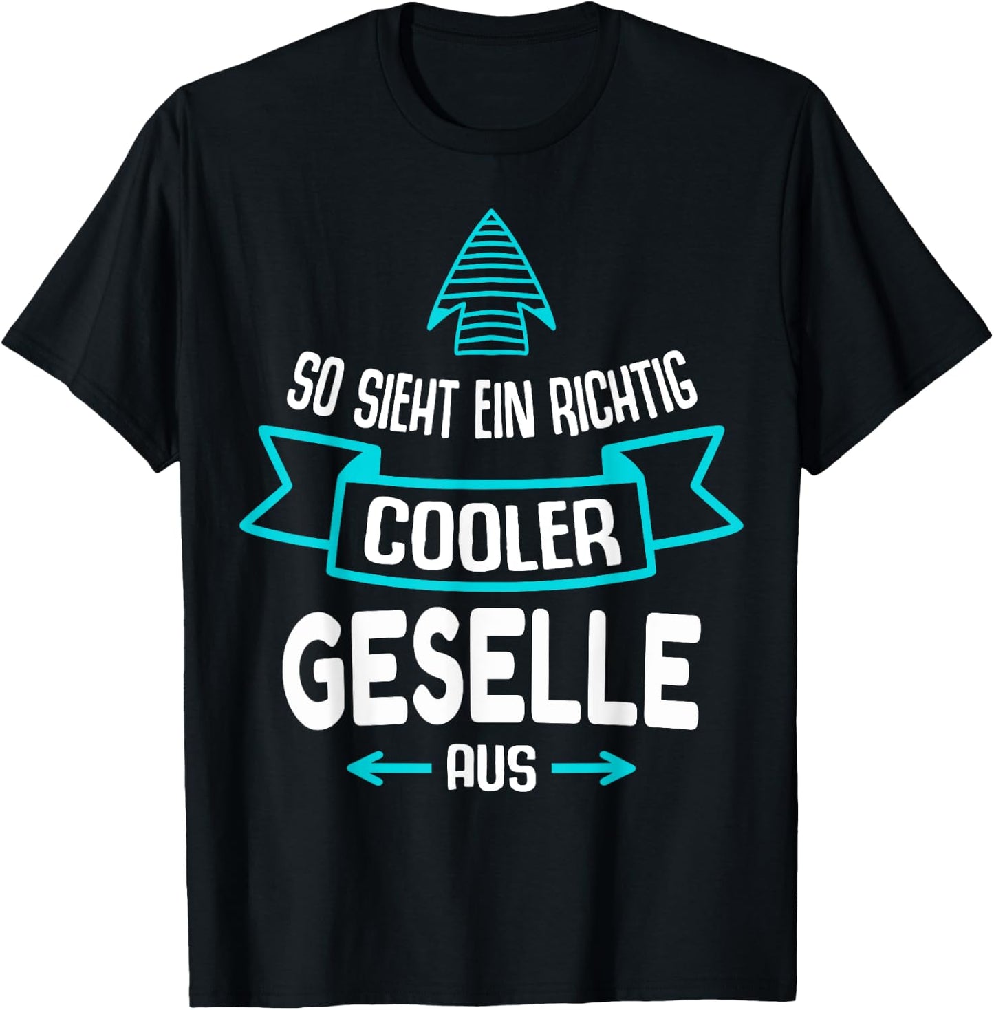 with German Text "Geselle Prüfung Gesellenprüfung Sayings Passed Training, black T-Shirt - T-Shirt | Black
