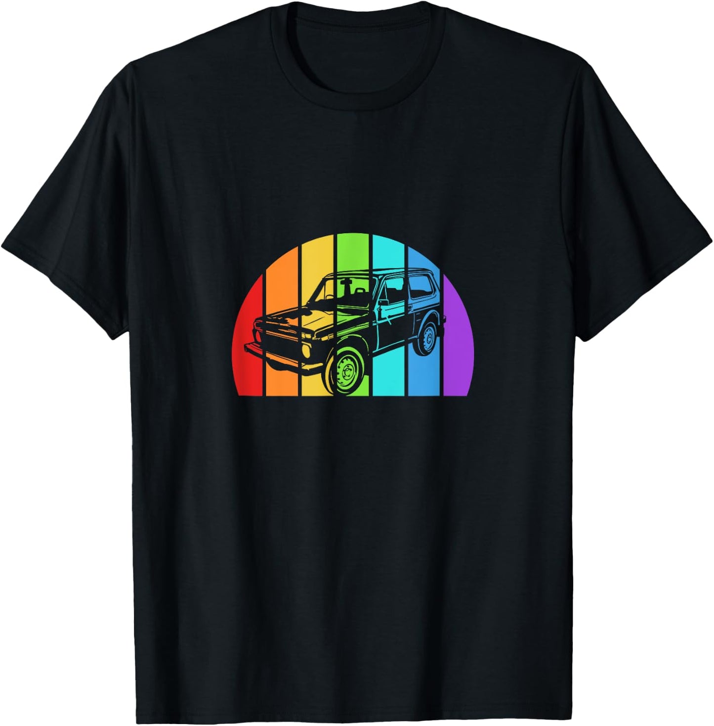 Lada Niva 4x4 Offroad Vintage DDR East Retro Off-Road Vehicle T-Shirt - T-Shirt | Black