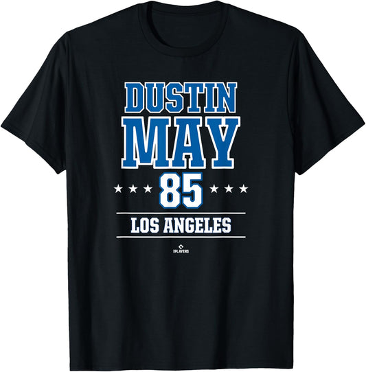 Baseball Star Dustin May Los Angeles MLBPA T-Shirt - T-Shirt | Black