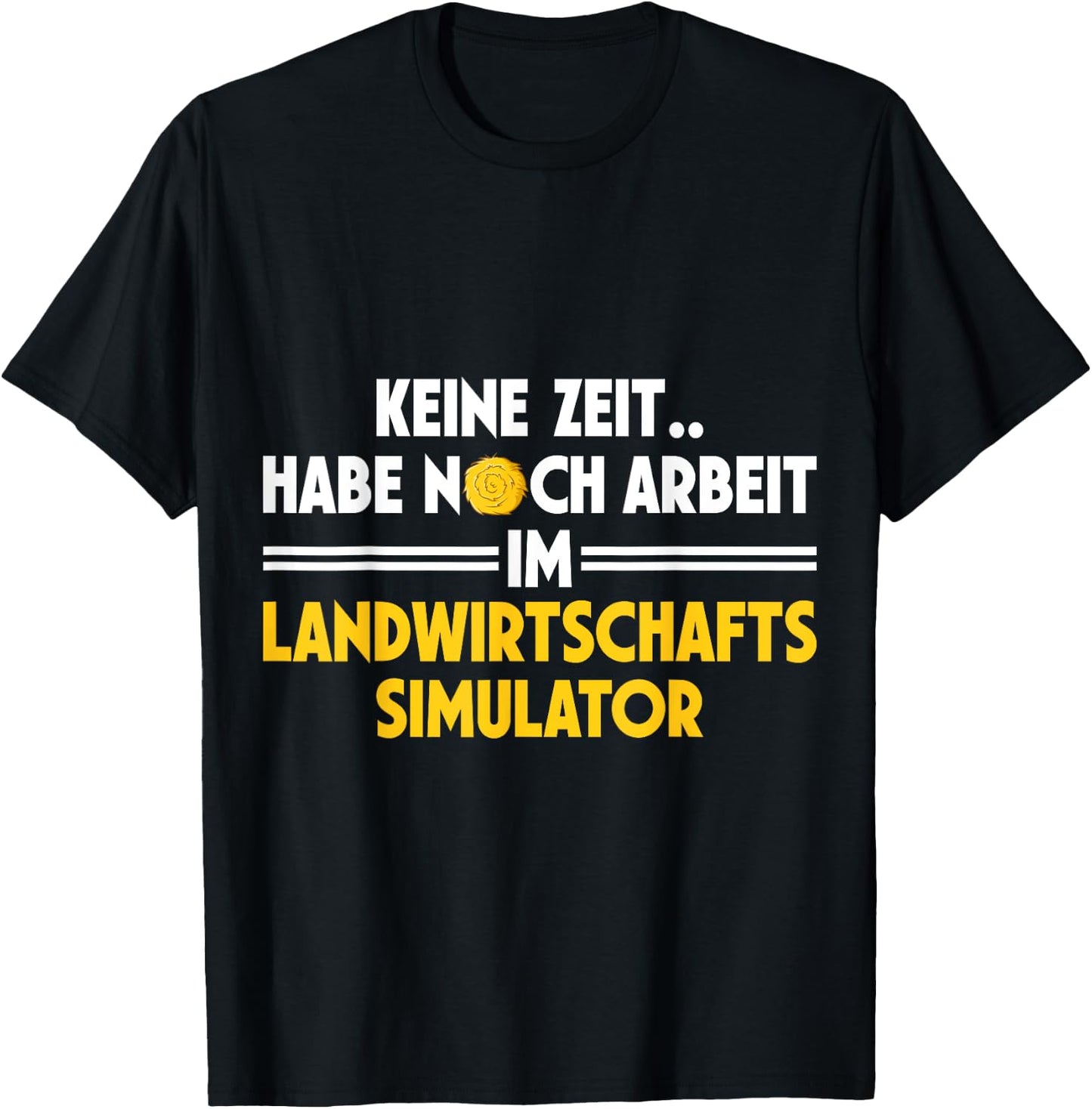 DerHeinz Landwirtschaft Agriculture Simulator Work T Shirt Black S Short Sleeve Classic Short Sleeve T-Shirt - T-Shirt | Black