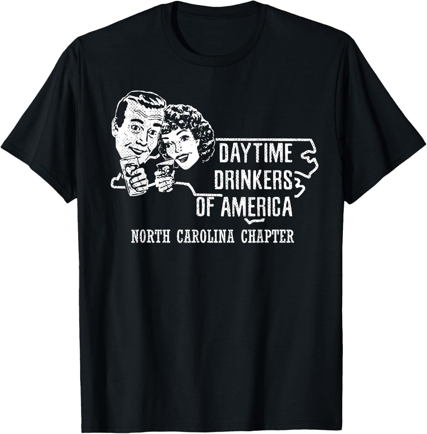 North Carolina Day Drinkers Shirt Alcohol Beer Wine Drinking T-Shirt - T-Shirt | Black