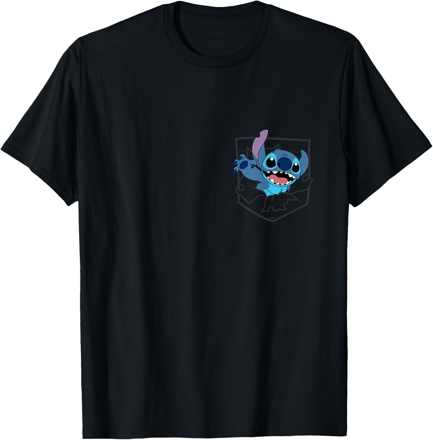 Disney Lilo & Stitch Small Pocket Breakout 626 T-Shirt - T-Shirt | Black