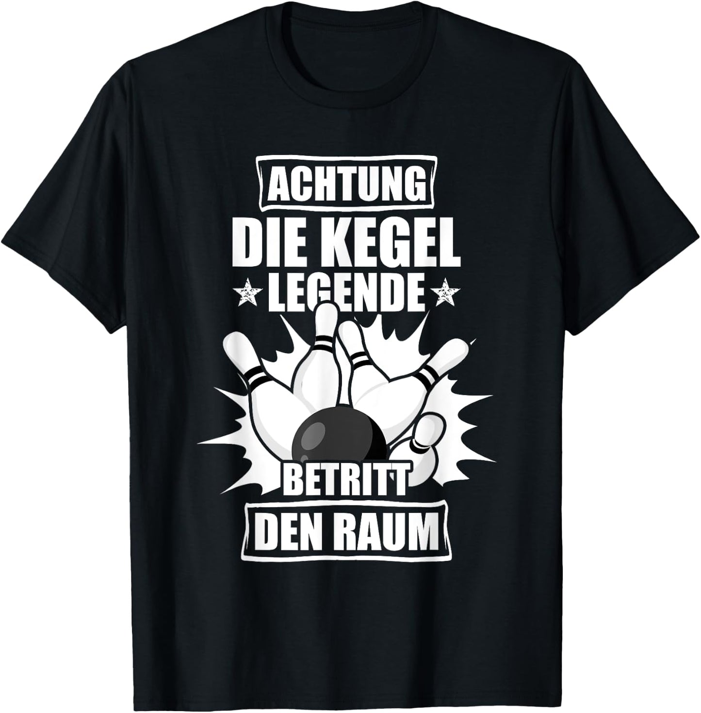 Men's Achtung Kegel Legend Kegler , black T-Shirt - T-Shirt | Black