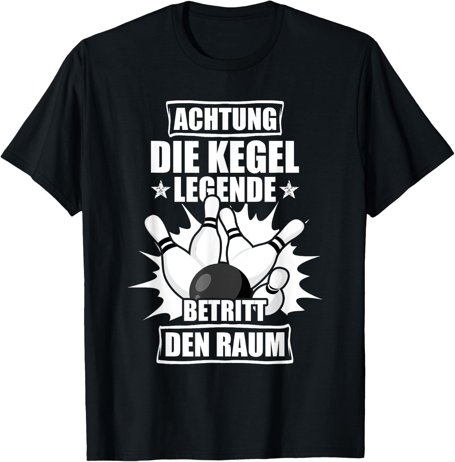Men's Achtung Kegel Legend Kegler , black T-Shirt - T-Shirt | Black