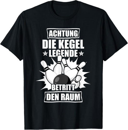 Men's Achtung Kegel Legend Kegler , black T-Shirt - T-Shirt | Black