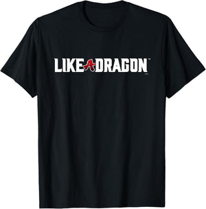 SEGA Like a Dragon & Yakuza White Logo - Adults, Black, Small, Short Sleeve, , Polyester, Stretchable, Modern Classic, Dragon Letter Print T-Shirt - T-Shirt | Black